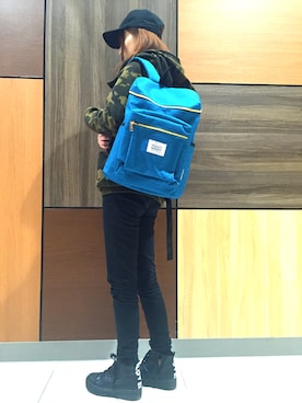 「おでかけ」｜「アイテム（キャップ）」を使った、RiNc天童店さん（レディース・161cm）の春コーディネート