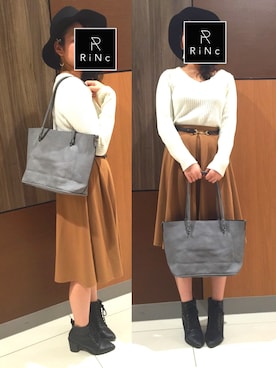 「RiNc (リンク)のアイテム」を使った、RiNc天童店さん(レディース・165cm)の春コーディネート