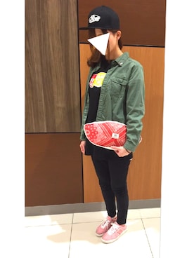 「VANS（バンズ）のアイテム（帽子）」を使った、RiNc天童店さん（レディース・161cm）の春コーディネート