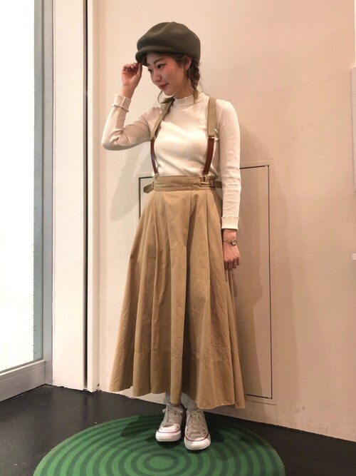14 神戸ハーバーランドumie店 スタッフ 14 神戸ハーバーランドumie店 14 のハンチング ベレー帽を使ったコーディネート Wear