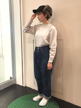 「14+（イチヨンプラス）のアイテム」を使った、14+ 神戸ハーバーランドUMIE店 スタッフさん（レディース・152cm）の秋コーディネート