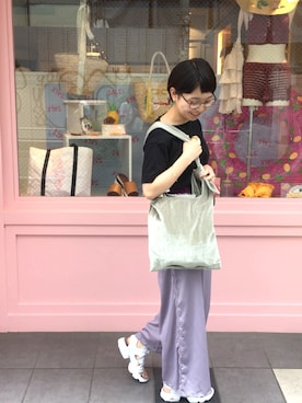 「アイテム（バングル/リストバンド）」を使った、おおかわりほさん（レディース・154cm・20代）の夏コーディネート