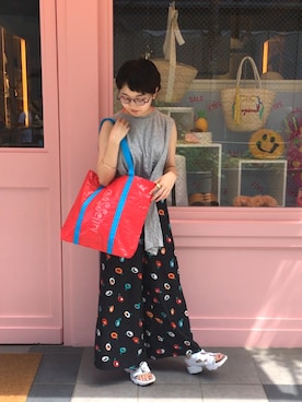 「アイテム（バングル/リストバンド）」を使った、おおかわりほさん（レディース・154cm・20代）の夏コーディネート