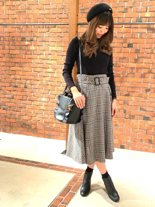 Ayako ブルーレーベル ブラックレーベル クレストブリッジzozotown店 Blue Label Crestbridgeのハンチング ベレー帽を使ったコーディネート Wear