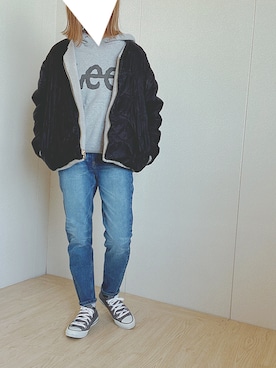 「ご近所コーデ」｜「アイテム（その他アウター）」を使った、✿aki✿さん（レディース・152cm）の冬コーディネート