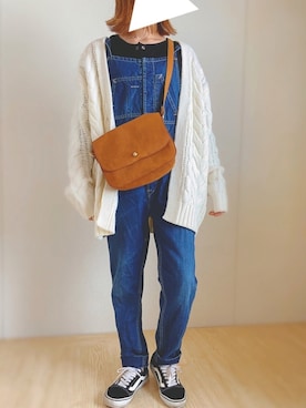 「Antgauge（アントゲージ）のアイテム（オールインワン・サロペット）」を使った、✿aki✿さん（レディース・152cm）の春コーディネート
