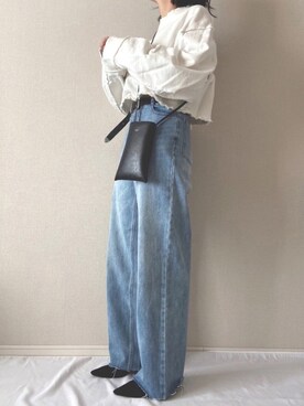 「スエット」｜「アイテム（パンプス）」を使った、uno.さん（レディース・155cm）の冬コーディネート