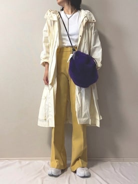 「春めきシューズ」｜「アイテム（その他アウター）」を使った、uno.さん（レディース・155cm）の春コーディネート
