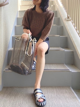 「Acne Studios（アクネストゥディオズ）のアイテム（サンダル）」を使った、uno.さん（レディース・155cm）の春コーディネート