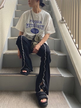 「リラックスコーデ」｜「アイテム（財布/小物）」を使った、uno.さん（レディース・155cm）の春コーディネート