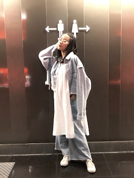 「oversize」｜「アイテム（ジャンパースカート）」を使った、aphrodite0201さん（レディース・155cm）の夏コーディネート