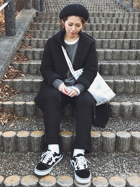 「MODE ROBE（モードローブ）のアイテム（その他アウター）」を使った、miさん（レディース・154cm）の冬コーディネート