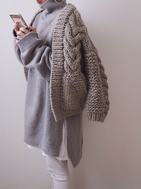 「reca（レカ）のアイテム（ワンピース/ドレス）」を使った、miさん（レディース・154cm）の冬コーディネート