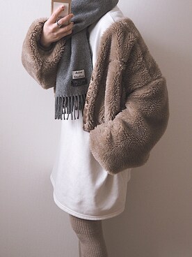 「reca（レカ）のアイテム（ワンピース/ドレス）」を使った、miさん（レディース・154cm）の冬コーディネート