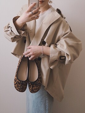 「DHOLIC（ディーホリック）のアイテム（その他シューズ）」を使った、miさん（レディース・154cm）の春コーディネート