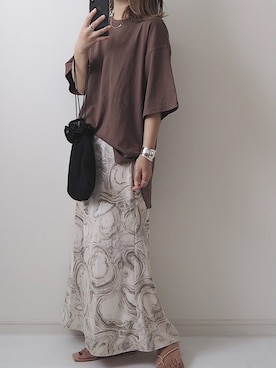 「OpenCLOSE（オープンクローズ）のアイテム（スカート）」を使った、miさん（レディース・154cm）の夏コーディネート