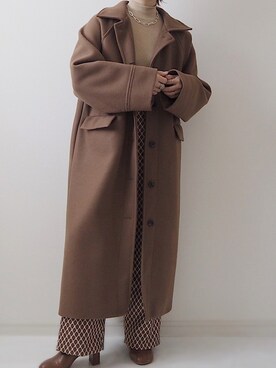 「DHOLIC（ディーホリック）のアイテム（ダウンジャケット/コート）」を使った、miさん（レディース・154cm）の秋コーディネート