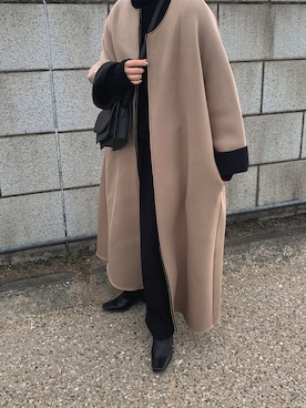 「ISOOK（アイスー）のアイテム（ニット/セーター）」を使った、miさん（レディース・154cm）の冬コーディネート