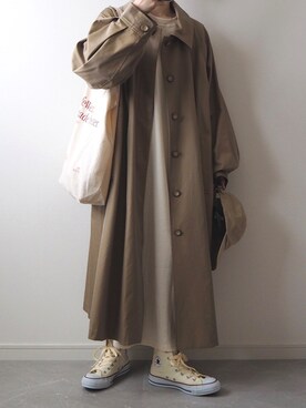 「ISOOK（アイスー）のアイテム（ワンピース/ドレス）」を使った、miさん（レディース・154cm）の春コーディネート