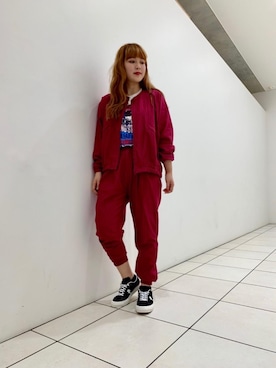 「HYSTERIC GLAMOUR（ヒステリックグラマー）のTHE ROLLING STONES/WHAT A FAB NIGHT！ pt ノースリーブ（キャミソール、ホワイト系）」を使った、hinataさん（レディース・162cm）の夏コーディネート