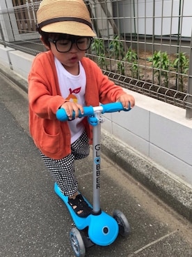「アイテム（おもちゃ）」を使った、yutonさん（キッズ・90cm）の春コーディネート