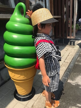 「BREEZE（ブリーズ）のアイテム（浴衣）」を使った、yutonさん（キッズ・90cm）の夏コーディネート