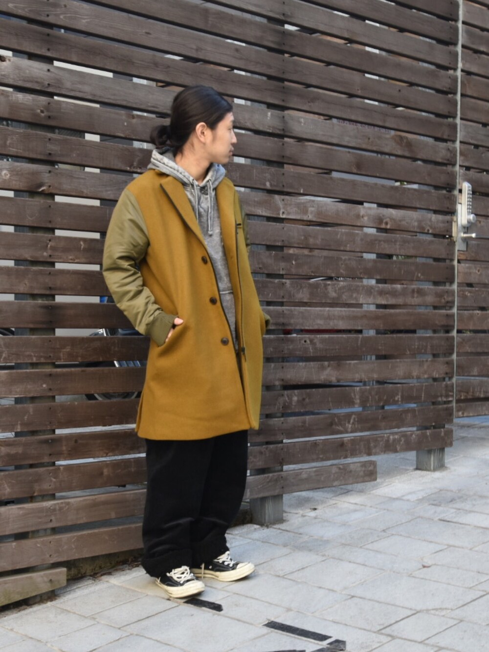 VIRGOwearworksのチェスターコートを使った人気ファッション