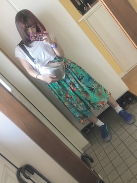 「アイテム（腕時計、パープル系）」を使った、mariaさん（レディース・152cm）の春コーディネート