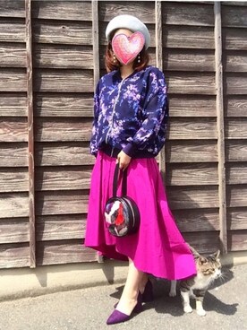 「ネコ」｜「アイテム（パンプス）」を使った、きむさん（レディース・152cm）の秋コーディネート