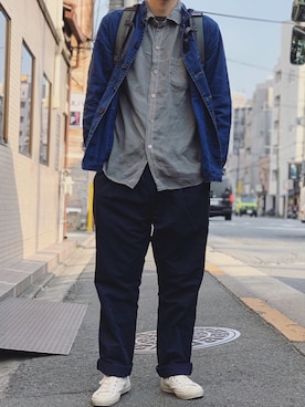 「OMNIGOD（オムニゴッド）のアイテム（トップス）」を使った、dodokurashi さん（メンズ・174cm）の春コーディネート