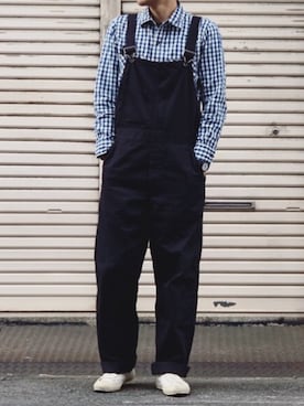 「OMNIGOD（オムニゴッド）のアイテム（オールインワン・サロペット）」を使った、dodokurashi さん（メンズ・174cm）の春コーディネート