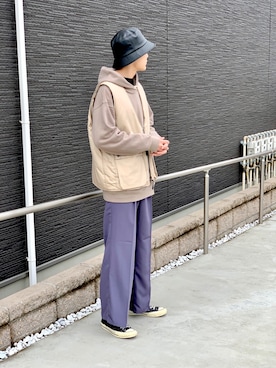 「bukht」｜「アイテム（帽子）」を使った、Yujinさん（メンズ・175cm）の春コーディネート