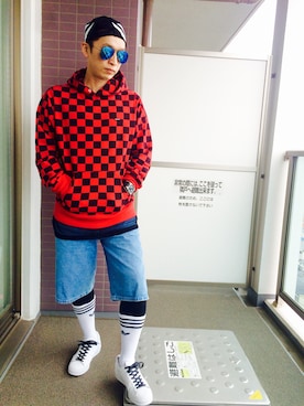「adidas Originals（アディダスオリジナルス）のアイテム（スニーカー、ホワイト系）」を使った、maruさん（メンズ・167cm）の春コーディネート