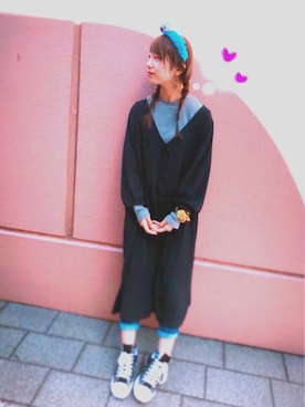 「USJ」｜「アイテム（ノーカラージャケット）」を使った、こっちゃんさん（レディース・149cm）の秋コーディネート