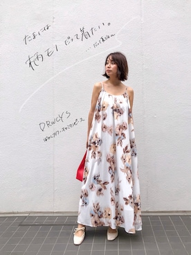 「DRWCYS（ドロシーズ）のアイテム（ワンピース/ドレス）」を使った、松本 唯さん（レディース・155cm）の夏コーディネート