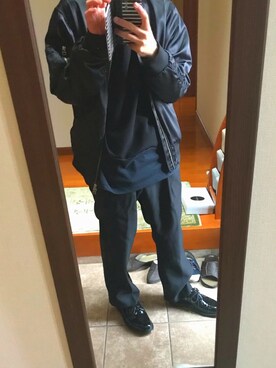 「HARE（ハレ）のアイテム（MA-1）」を使った、モイモイさん（メンズ・164cm）の冬コーディネート