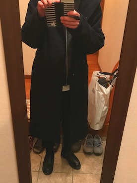 「HARE（ハレ）のアイテム（MA-1）」を使った、モイモイさん（メンズ・164cm）の冬コーディネート