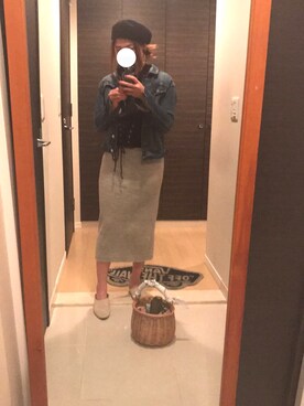 「FREAK'S STORE（フリークスストア）のアイテム（ハンチング/ベレー帽）」を使った、つんださん（レディース・155cm）の春コーディネート