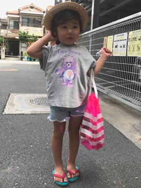 「アイテム（トートバッグ）」を使った、つんださん（キッズ・90cm）の夏コーディネート