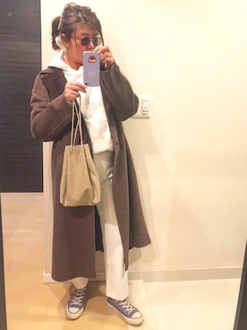 「PLST（プラステ）のアイテム（その他アウター）」を使った、つんださん（レディース・155cm）の冬コーディネート