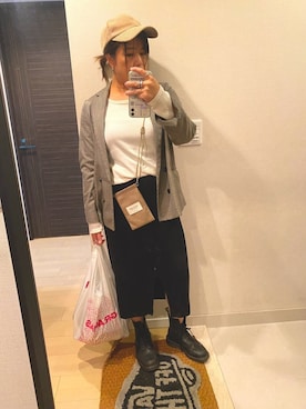「Buffalo Bobs（バッファローボブズ）のアイテム（バッグ）」を使った、つんださん（レディース・155cm）の秋コーディネート