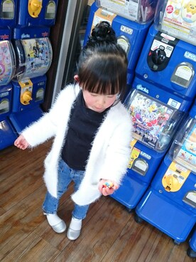 「H&M（エイチ・アンド・エム）のアイテム（その他アウター）」を使った、R.さん（キッズ・90cm）の春コーディネート