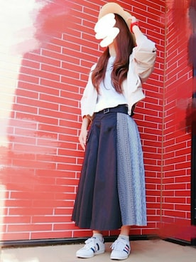 「CECIL McBEE（セシルマクビー）のアイテム（帽子）」を使った、*𝐊𝐢𝐊𝐢°*さん（レディース・158cm）の春コーディネート