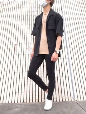 「UNIQLO（ユニクロ）のWOMEN ウルトラストレッチジーンズ（デニムパンツ）」を使った、やーまんさん（メンズ・170cm）の夏コーディネート