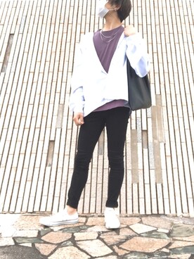 「UNIQLO（ユニクロ）のWOMEN ウルトラストレッチジーンズ（デニムパンツ）」を使った、やーまんさん（メンズ・170cm）の春コーディネート