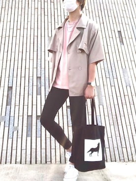 「UNIQLO（ユニクロ）のWOMEN ウルトラストレッチジーンズ（デニムパンツ）」を使った、やーまんさん（メンズ・170cm）の夏コーディネート