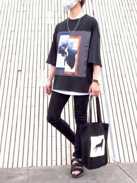 「UNIQLO（ユニクロ）のWOMEN ウルトラストレッチジーンズ（デニムパンツ）」を使った、やーまんさん（メンズ・170cm）の夏コーディネート