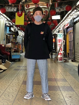 「マクドナルド」｜「アイテム（ニットキャップ/ビーニー）」を使った、wacwac3さん（メンズ・170cm）の春コーディネート