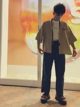 「YSTRDY's TMRRW（イエスタデイズトゥモロー）のアイテム（バッグ）」を使った、wacwac3さん（メンズ・170cm）の春コーディネート