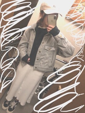 「179/WG（イチナナキュウダブルジー）のアイテム（帽子）」を使った、ふちゃさん（レディース・151cm）の秋コーディネート
